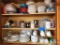 Cupboard Contents Corelle dishes etc