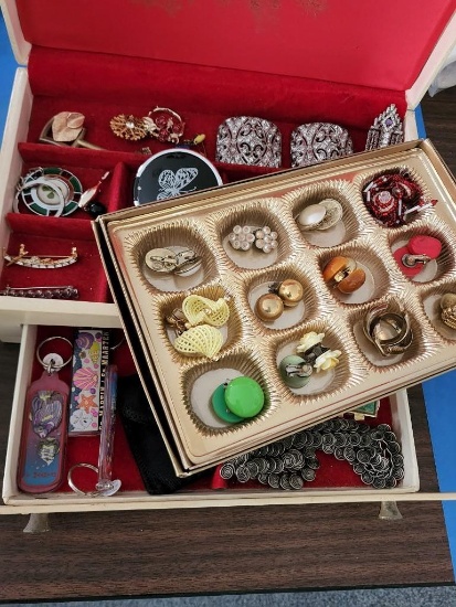 Costume Jewelry Lot with Optional Case