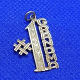 14kt Gold # 1 Grandma Pendant Jewelry 1.68g