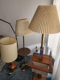 Vintage Mid Century Lamps Colored Glass etc. 4 units