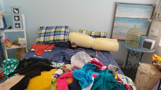 Beach Bedroom contents w clothes and bedding