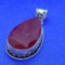 Hand Crafted 925 Silver With Red Ruby Gemstone Pendant New Jewelry