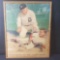 Framed vintage poster Ty Cobb