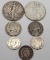 90% silver lot 2 walkers 2 silver dimes 2 war nickels and a 1907 full date Indian cent 7 coins