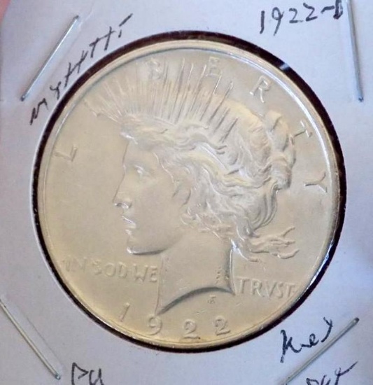 Peace Silver Dollar 1922 D Gem Bu Blazing Luster Rare Date