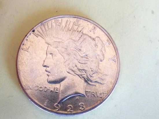 Peace Silver Dollar 1923 S Frosty Unc Rare Date Beauty