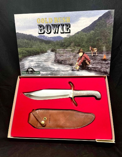 Gold Rush Bowie Knife by Bear & Son Cutlery