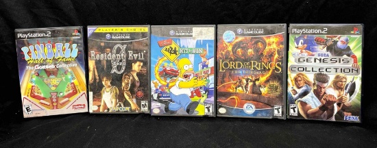 Nintendo GameCube PS2 Video Games. Simpsons, Resident Evil, LOTR, Pinball, Sega more