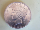 Peace Silver Dollar 1922 D Unc Frosty White Rare Date