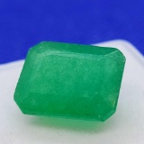 Huge Green Emerald 9.28ct Emerald Cut Gemstone WOW