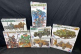 Tamiya Military Vehicle and Figure Models. German Troops, German Field Kitchen, Us Utility Truck