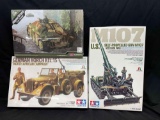 Tamiya, Academy. Military Vehicle Model Kits. M107 Self Propelled Gun, Jagdpanzer 38(t) Hetzer,