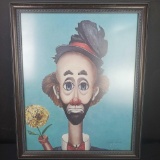 Framed Vintage 1972 Red Skelton with signature LE 154/1000 w/COA