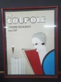 Framed Print Sign Featuring La Coupole Restaurant