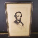 Framed Portrait of Abraham Lincoln w/ Signature