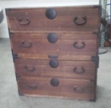 2 Piece 4 Dewar Tansu Chest