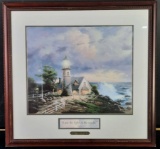 Framed Artwork - A Light In The Storm - w/ Coa Says Thomas Kincade