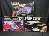 Star Trek AMT Model Kits. 3 Piece Enterprise, Voyage Home Enterprise, 3 Piece Adversary Ferengi