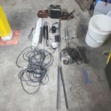 Vintage cameras lights stands cords etc.