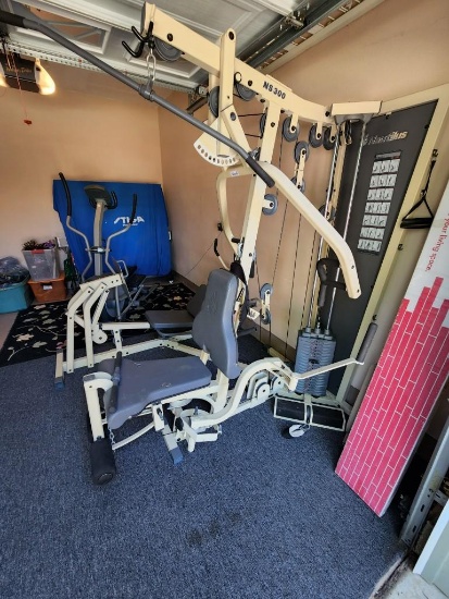 NS300 Nautilus Home Gym with attachments floating dual pulley system adjustable