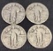 Standing Liberty Quarter Lot of 4 Full Dates