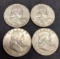 Franklin Silver Half Lot 90% 4 Coins $2 Face Value