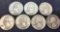 Washington Quarter Lot Silver 90% 7 Coins $1.75 Face Value