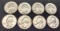 Washington Silver Quarter Lot of 8 Frosty UNCS $2 Face Value