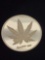 1 Troy Ounce .999 Fine Silver Happy 420 Marijuana Leaf