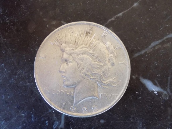 Peace Silver Dollar Frosty White unc 1922