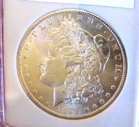 Morgan Silver Dollar 1898 S Gem BU Ultra Rare Date Blazing ms++++++ pq Beauty