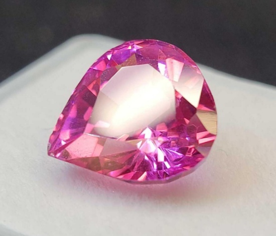 Wow Beautiful 7.01ct Pear Cut Pink Sapphire Gemstone