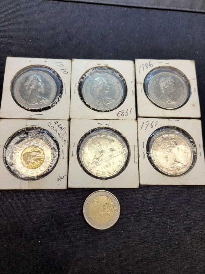 Canadian Dollar Lot UNCs Over 7 Dollars Face Value
