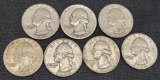 Washington Quarter Lot of 7 With Some UNCS 1.75 Face Value