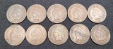 10 Full Date Indian Cent Some Very Nice Coins