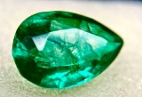 Stunningly Intense Green Pear Cut Emerald 4.30ct