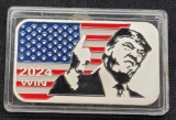 1 Troy Ounce .999 Fine Silver Donald Trump 2024 Wins