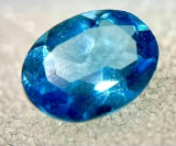 Exquisite Silky Smooth 1.55ct Blue Topaz with Intense Sparkle