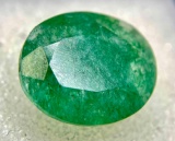 6.86ct Bright Green Oval Cut Emerald