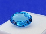 Oval Cut 6.96ct Blue Topaz gemstone