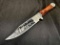 Original Bowie Knife Stainless China. With Forest Scene.