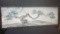 Framed horizontal Japanese tree painting w/signature