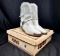 Woodbridge Vintage 80s White Fringe Boots 67602
