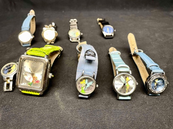 9 Disney Tinkerbell Wrist Watches Japan Accutime MCO297, MCO030, TK1022, MU22A, TNK452
