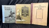 Antique Books. Early 1900s. Freedoms Triumph, Spanish American, Russo Japanese Wars