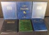 6 Postal Commemorative Society Albums w/ Stamps and Coins