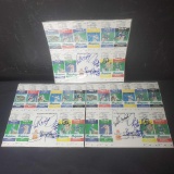 3 Pages Of Miami Dolphins 1987 Season Tickets W/ Signatures