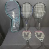 2 prince tennis racquets 2 Voit Comp 3 racquets w/case