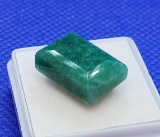 Emerald Cut Forest Green Emerald gemstone 15.47ct