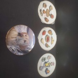 3 St. Martin decorative plates 1 LE Franklin Mint plate